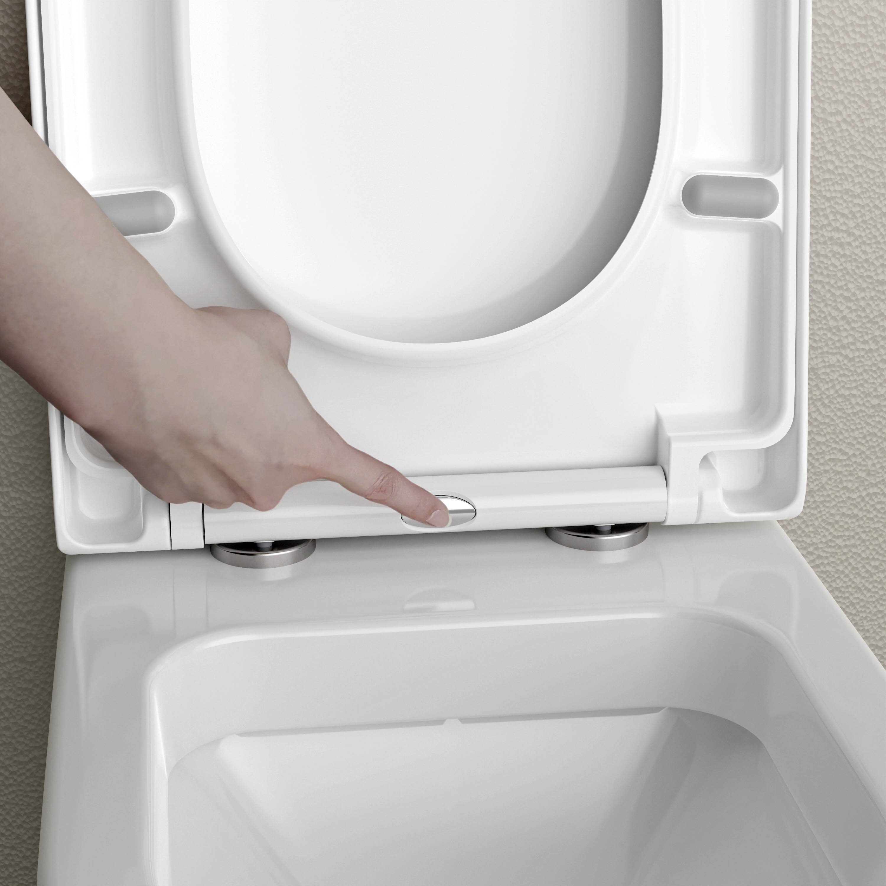 Bernstein WC-Sitz U1002, mit Absenkautomatik, D-Form, aus Duraplast