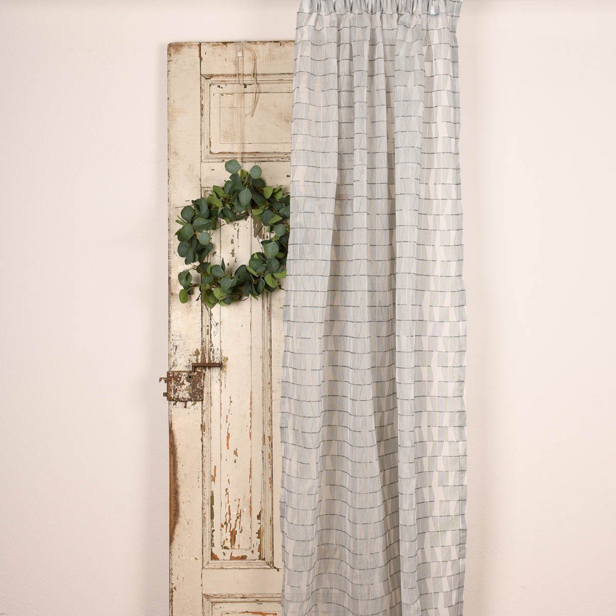 Meterware Rasch Textil Stores Scherli Rechtecke abstrakt grau 300cm, halbtransparent, Kunstfaser, überbreit