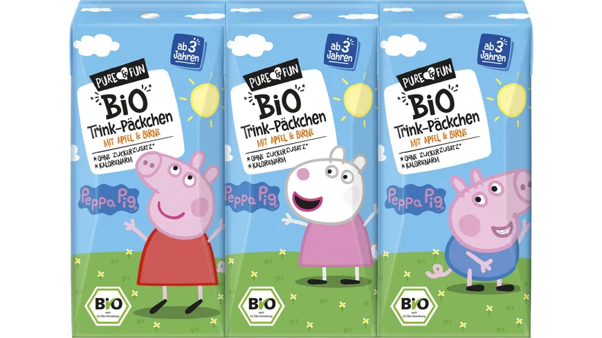 PURE&FUN Bio Trinkpäckchen Apfel & Birne 600 g