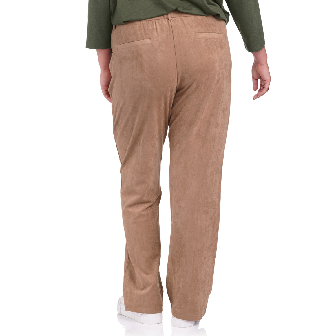 Damen Velourshose mit Straight-Fit