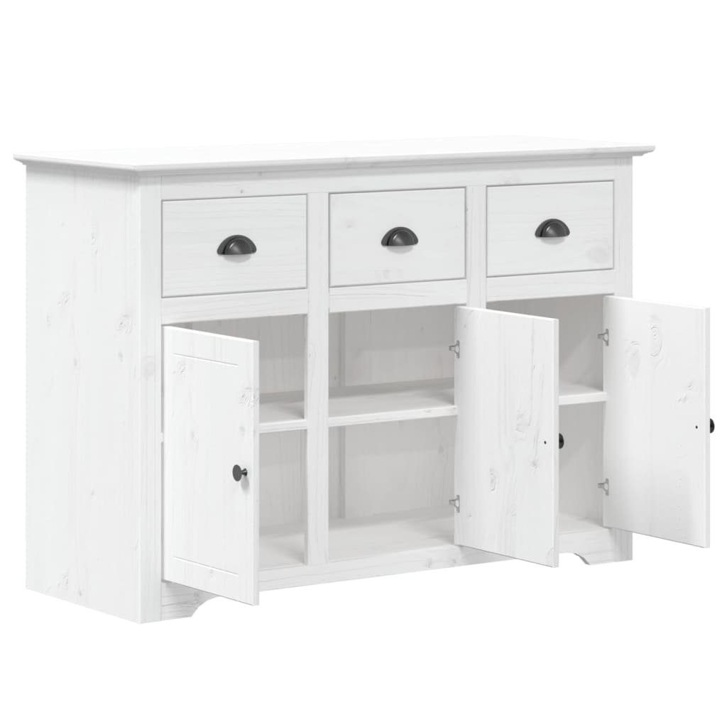 vidaXL Sideboard Sideboard BODO Weiß 115x43x79,5 cm Massivholz Kiefer (1 St)