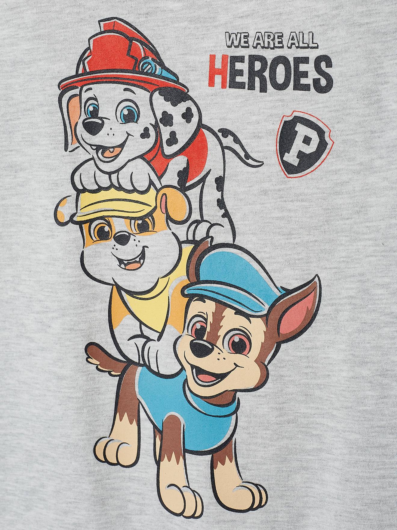 T-shirt manches longues garçon Pat' Patrouille® gris chiné