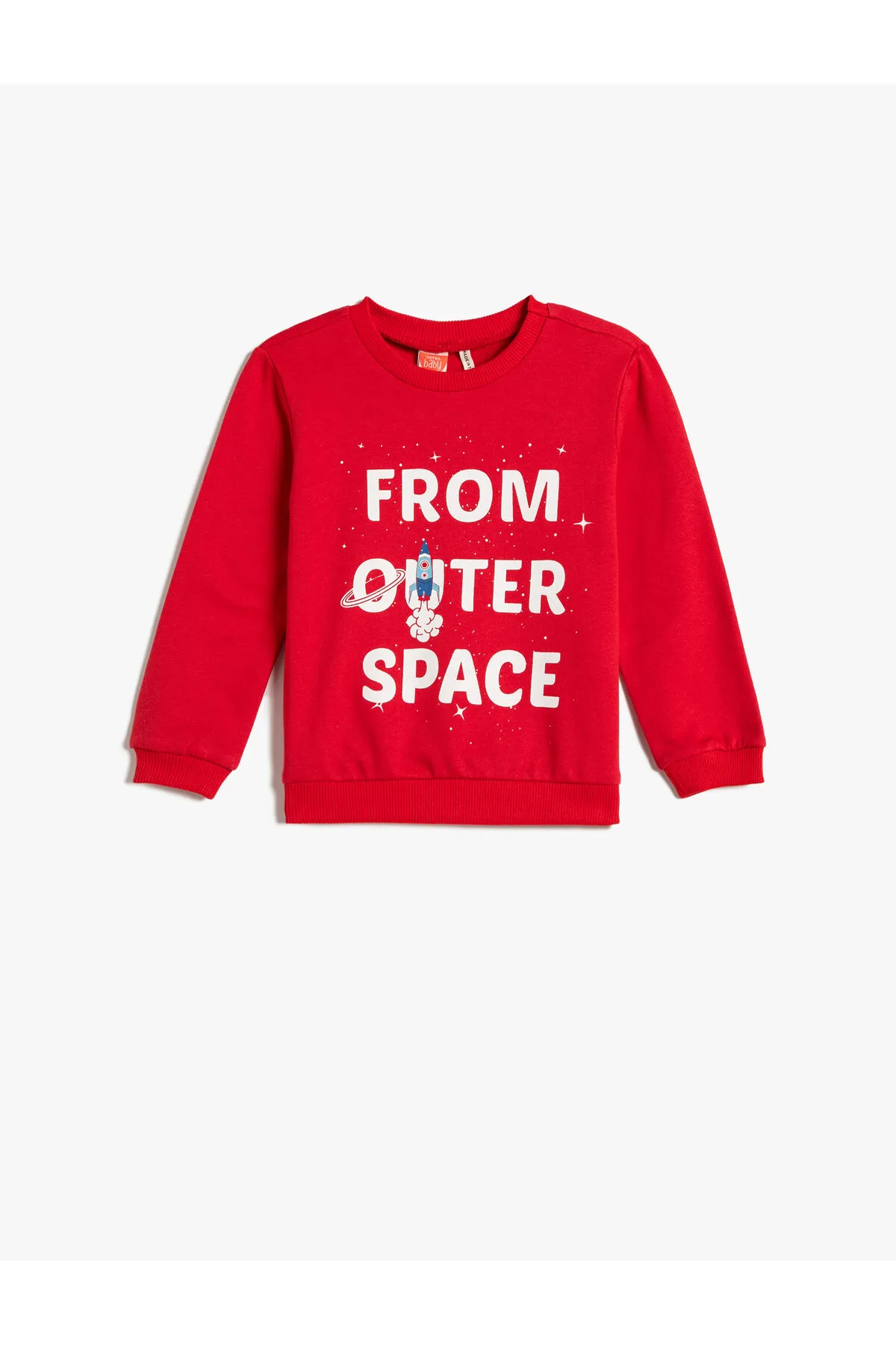 Koton  Bedrucktes Sweatshirt mit hohem Rundhalsausschnitt und langen Ärmeln