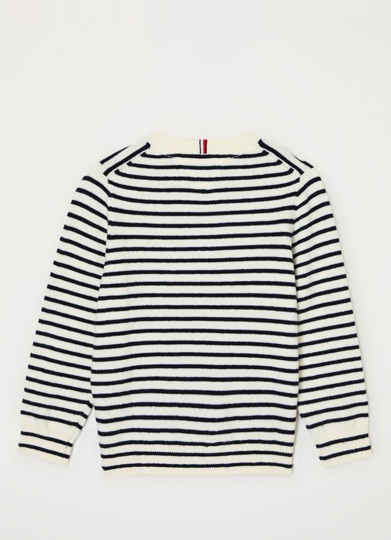 Pulover Tommy Hilfiger tricotat fin cu logo brodat.