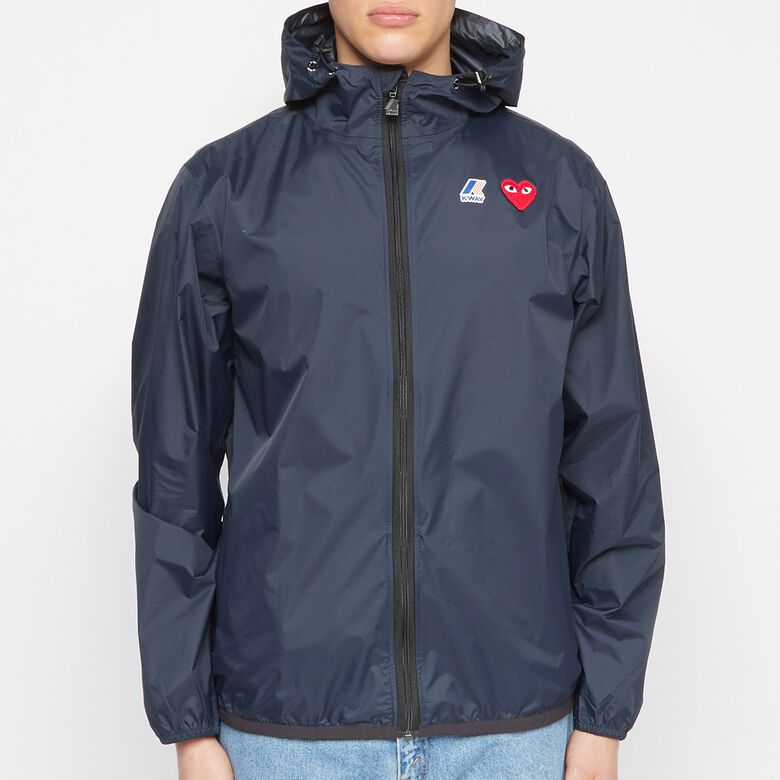 Comme des Garcons Play K-Way Hoodie Full Zip navy