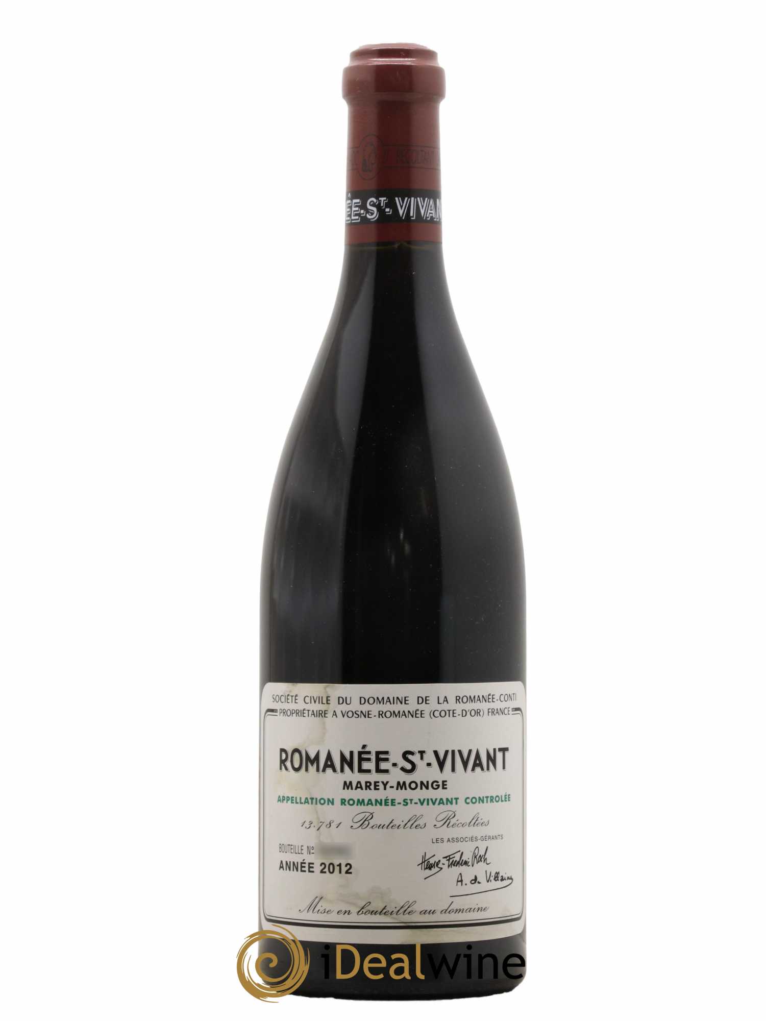 Romanée-Saint-Vivant Grand Cru Domaine de la Romanée-Conti  2012 - Lot de 1 Bouteille