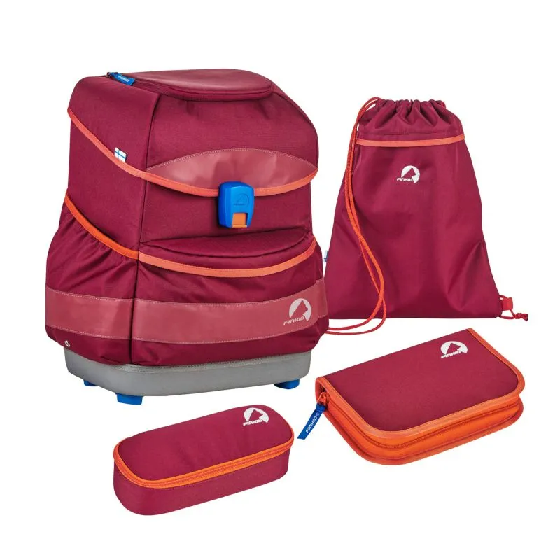 finkid BUDDY CLASSIC 4tlg. Schulranzenset - beet red\/chili