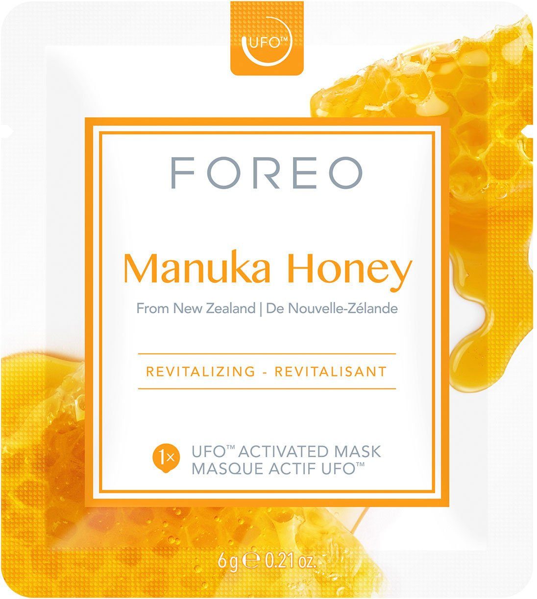 FOREO Tuchmaske Manuka Honey Packung, 6 x 6 g, kompatibel mit UFO & UFO mini
