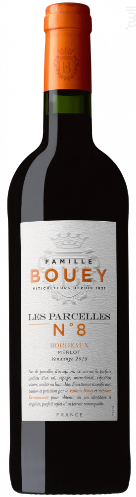 Les Parcelles N°8 Famille Bouey Vin Rouge●Bordeaux 2018 75cl