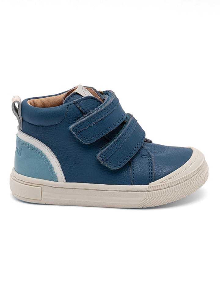 bisgaard Leder-Sneakers in Blau/ Hellblau/ Weiß günstig kaufen