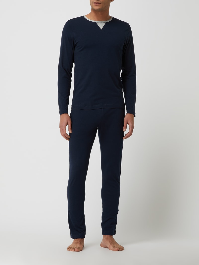 Pyjama aus Baumwolle in marineblau