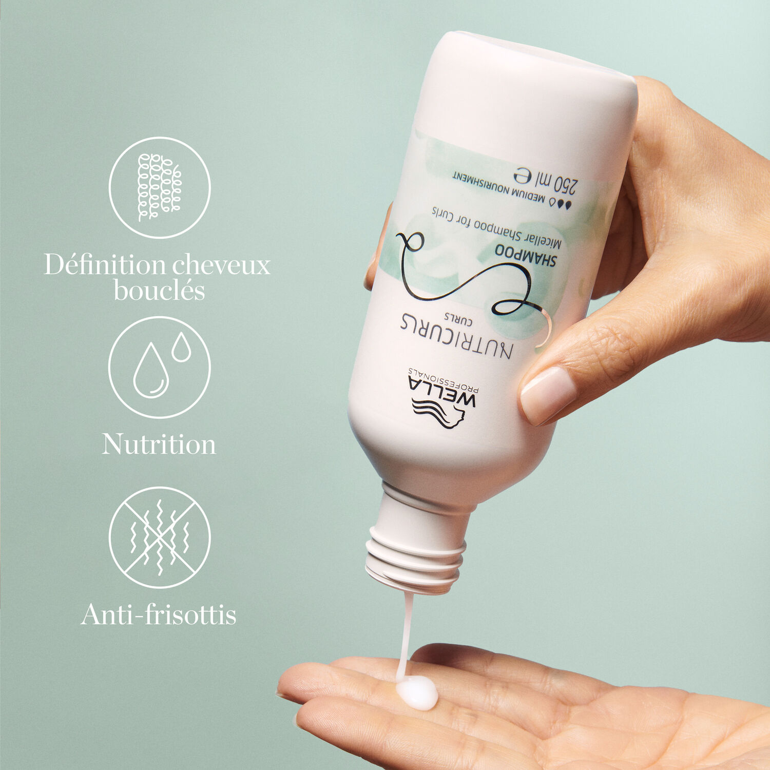 Wella Nutricurls Curls Shampooing Micellaire Cheveux Bouclés