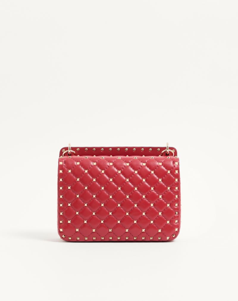 Bolsa média Rockstud Spike em couro napa.