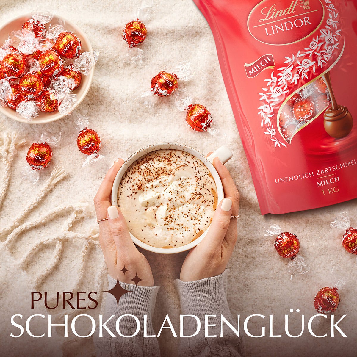 LINDOR Kugel Beutel Milch, 1000g