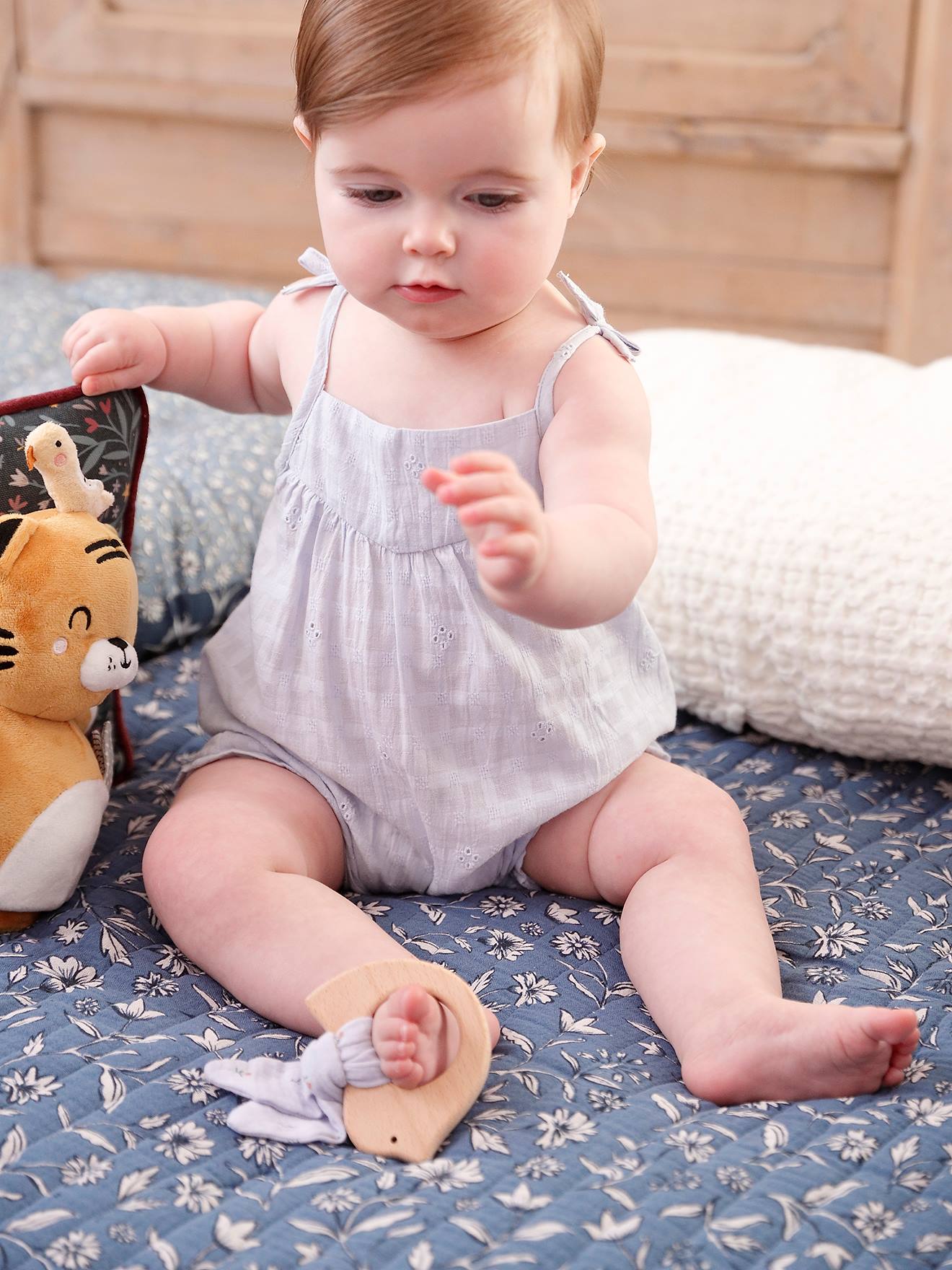 Vertbaudet Baby Sommer-Overall - himmelblau