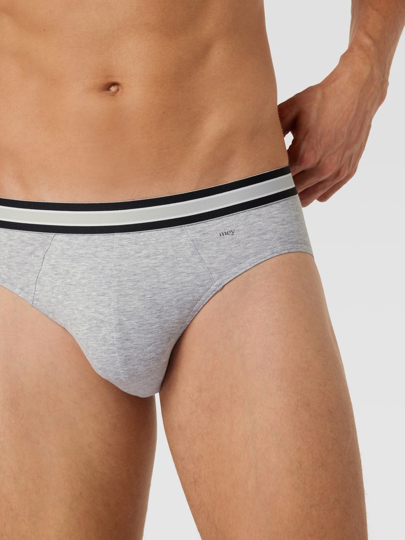 Slip mit Stretch-Anteil in mittelgrau meliert
