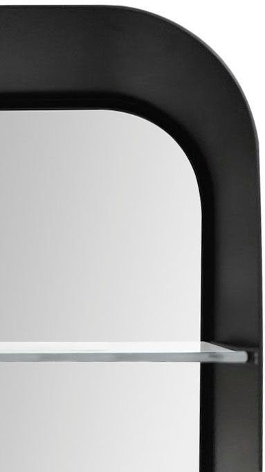 Talos Badezimmerspiegelschrank oval, BxH: 40x60 cm, aus Alumunium und Echtglas, IP24