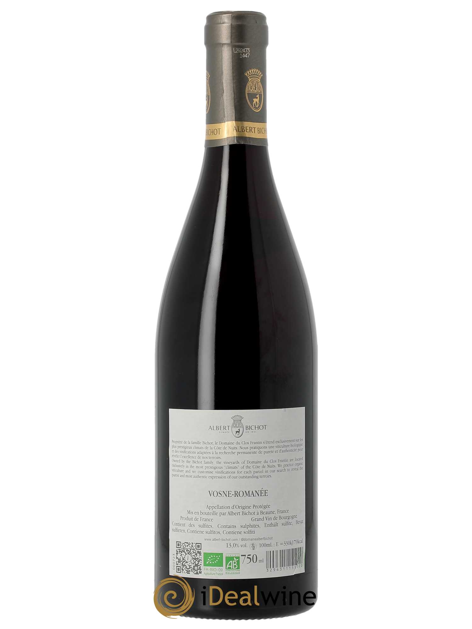 Vosne-Romanée Clos Frantin - Albert Bichot  2021 - Lot de 1 Bouteille