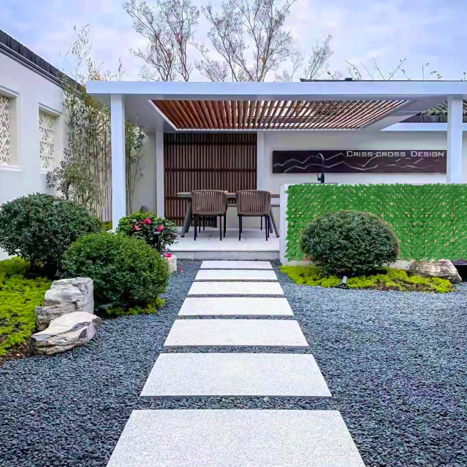 BlingBin Kunsthecken-Sichtschutz 1X3M Sichtschutz Zaunblende Tennisblende Sichtschutznetz, (1er Set, 1-St., mit Kabelbinder), Pflanzenwand Hecke für Balkon Dekoration