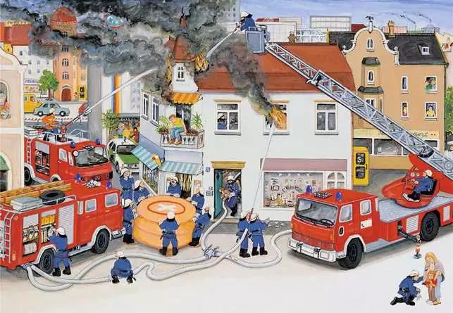 Kinderpuzzle ab 4 Jahren - Bei der Feuerwehr - 24 Teile