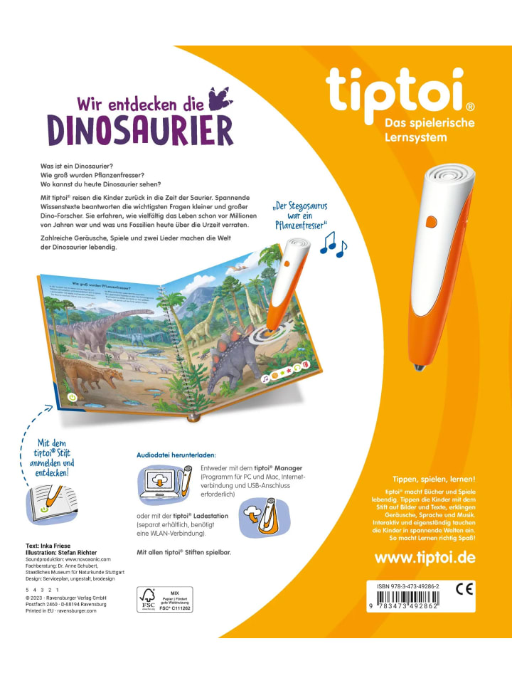 Ravensburger tiptoi® - Wir entdecken die Dinosaurier günstig kaufen onesize