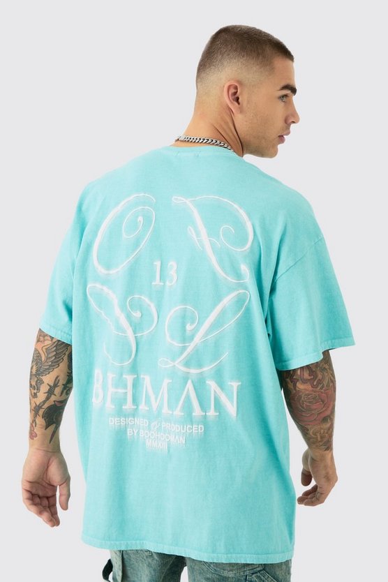Oversize T-Shirt mit Bhman-Print