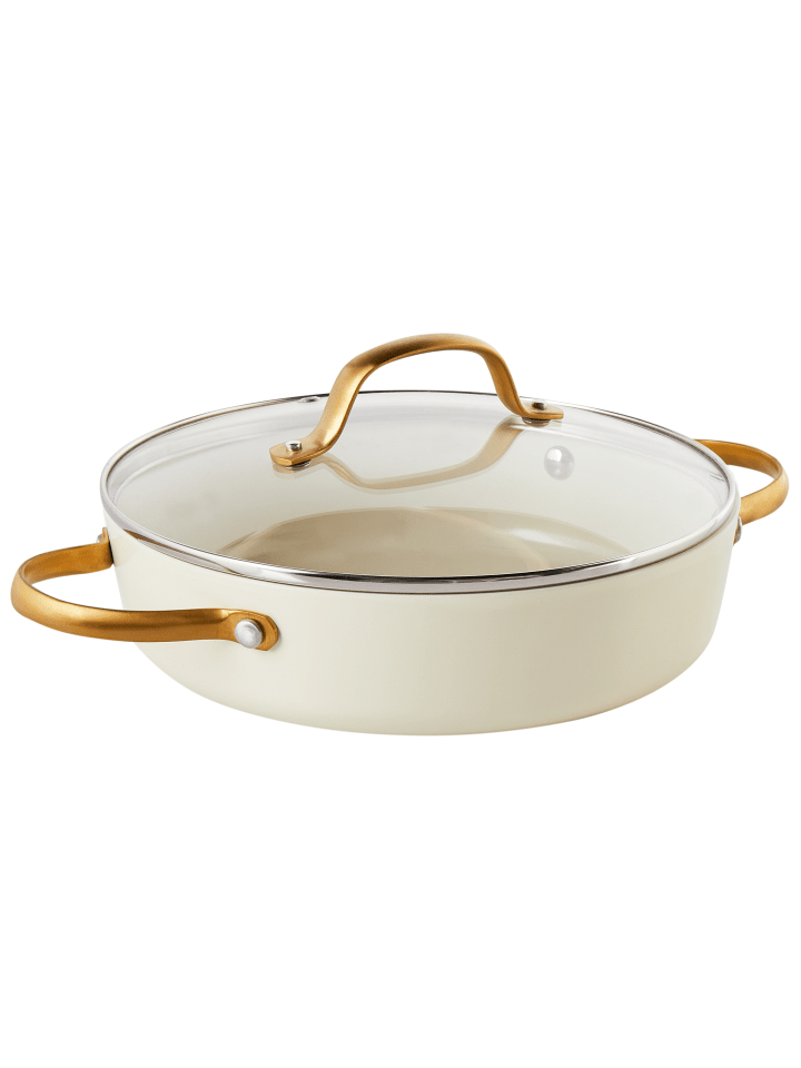 Beliani 10-tlg Kochgeschirr ELITE PRO in Weiß/Silber/Gold günstig kaufen onesize