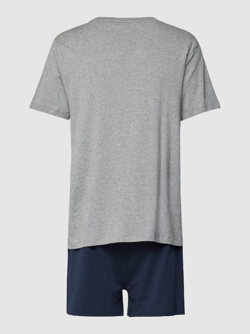 Pyjama mit Label-Print Modell 'Relax MIX N MATCH' in mittelgrau meliert