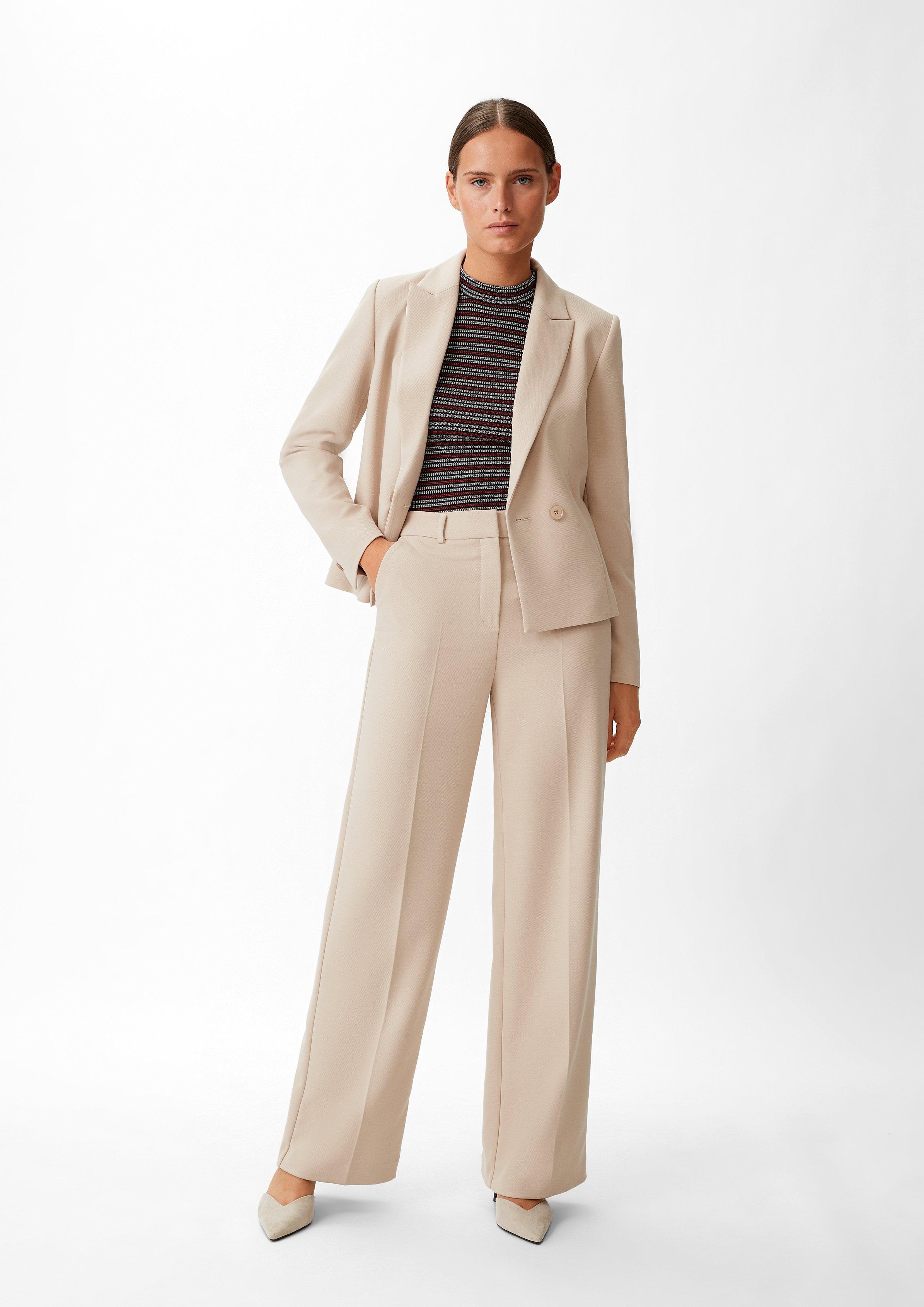 Regular: Hose aus Viskosemix - beige