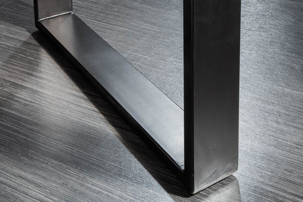 riess-ambiente Esstisch IRON CRAFT 120cm natur / schwarz (Einzelartikel, 1-St), Massivholz · Mangoholz · Eisen · Kufen-Gestell · Industrial Design