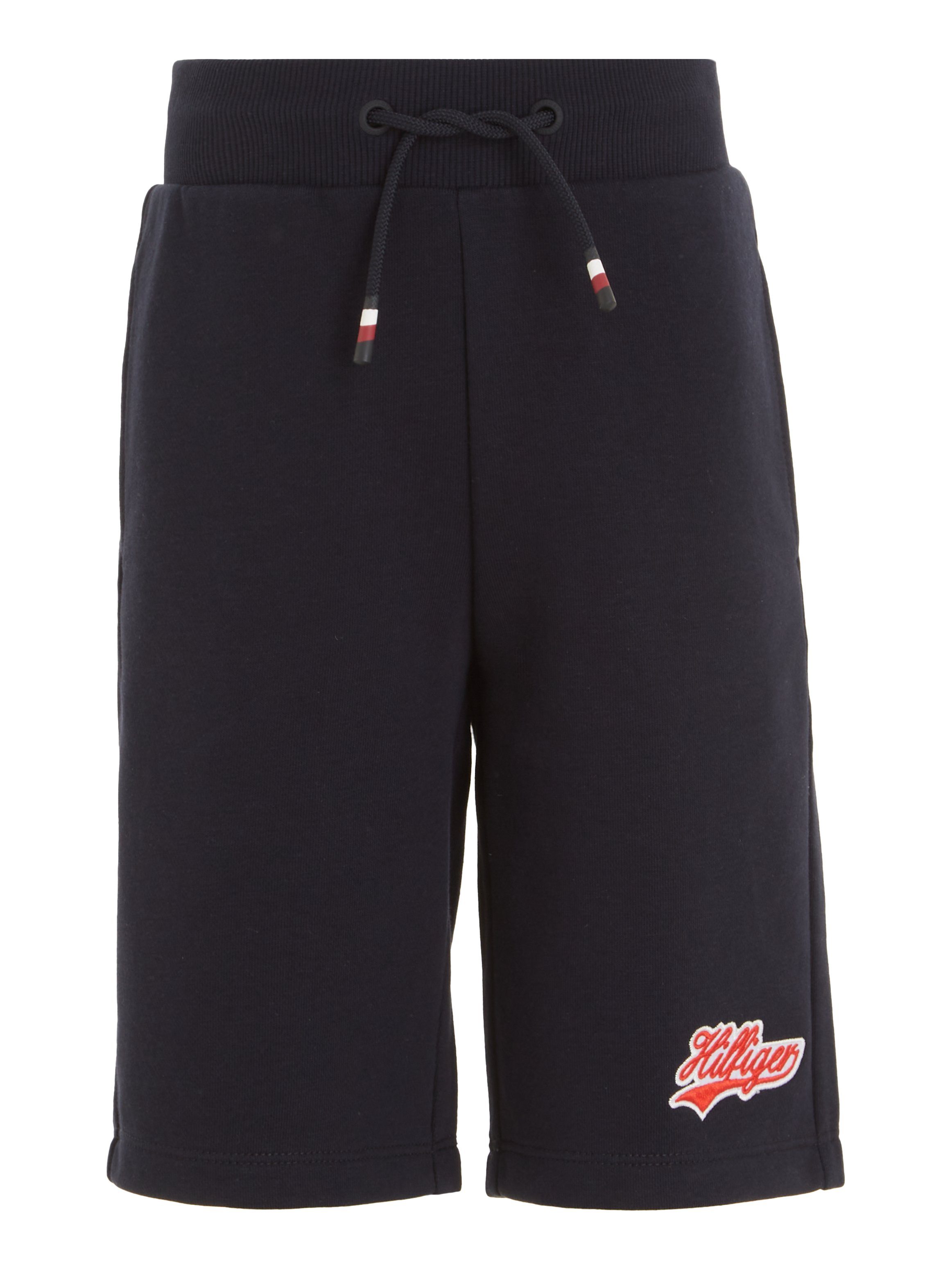 Tommy Hilfiger Sweatshorts HILFIGER SCRIPT SWEATSHORTS mit Logostickerei