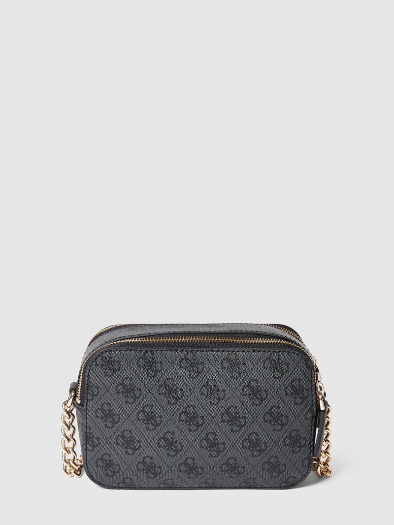 Camera Bag mit Label-Applikation Modell 'NOELLE' in anthrazit