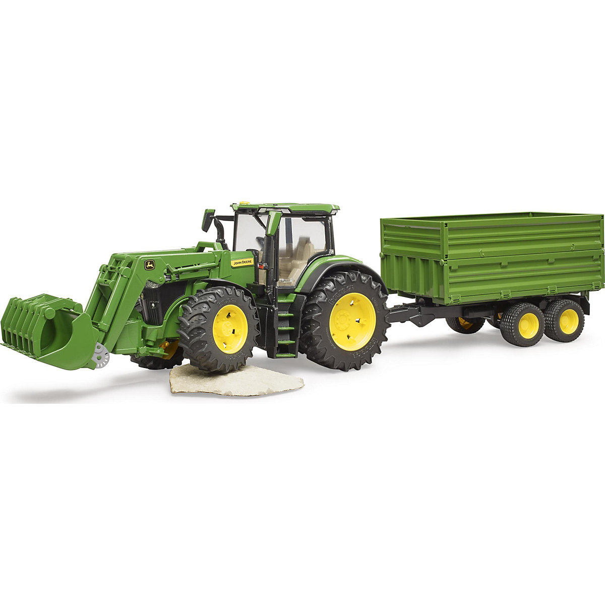 BRUDER Traktor John Deere mit Anhänger 1:16