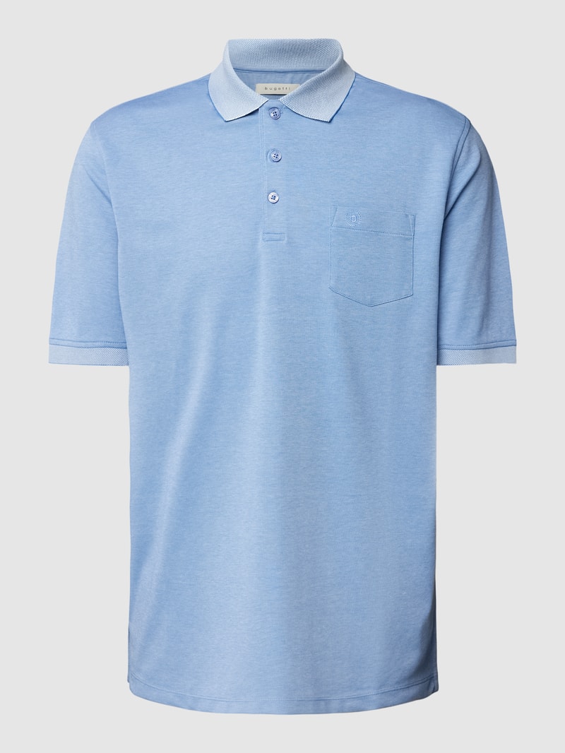 Poloshirt mit Polokragen in blau