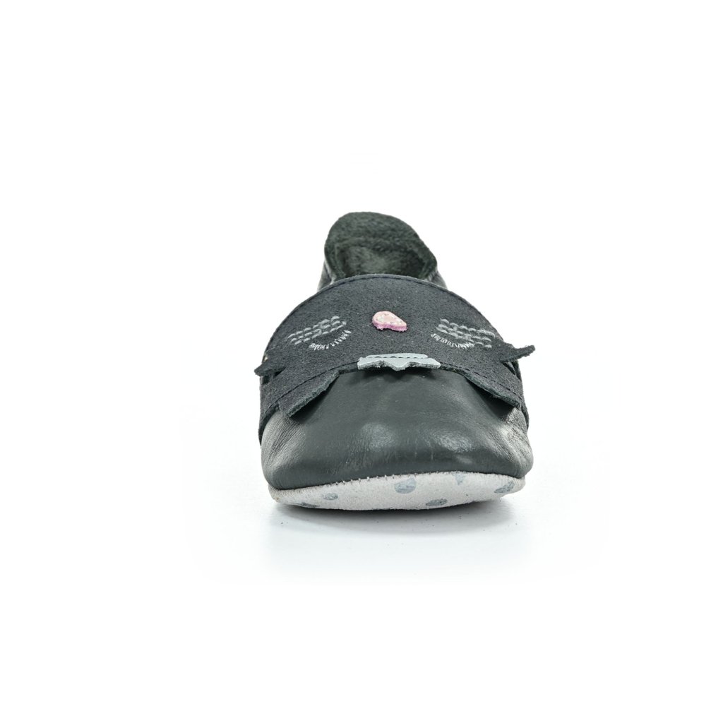 Bobux Whiskers Charcoal Barfußkrabbelschuhe