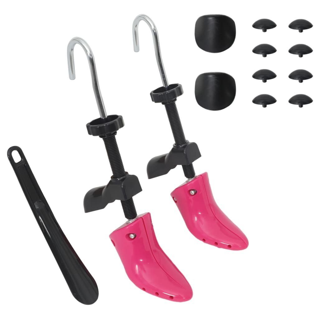vidaXL Schuhspanner Schuhspanner mit Schuhanzieher Rosa EU 34-40 Kunststoff (1-tlg)
