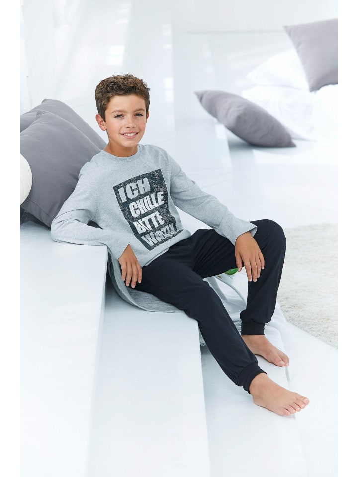 AUTHENTIC LE JOGGER Pyjama in marine-anthrazit günstig kaufen 182