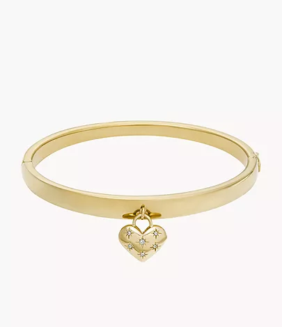 Fossil Armreif Sadie All My Love Heart Edelstahl goldfarben