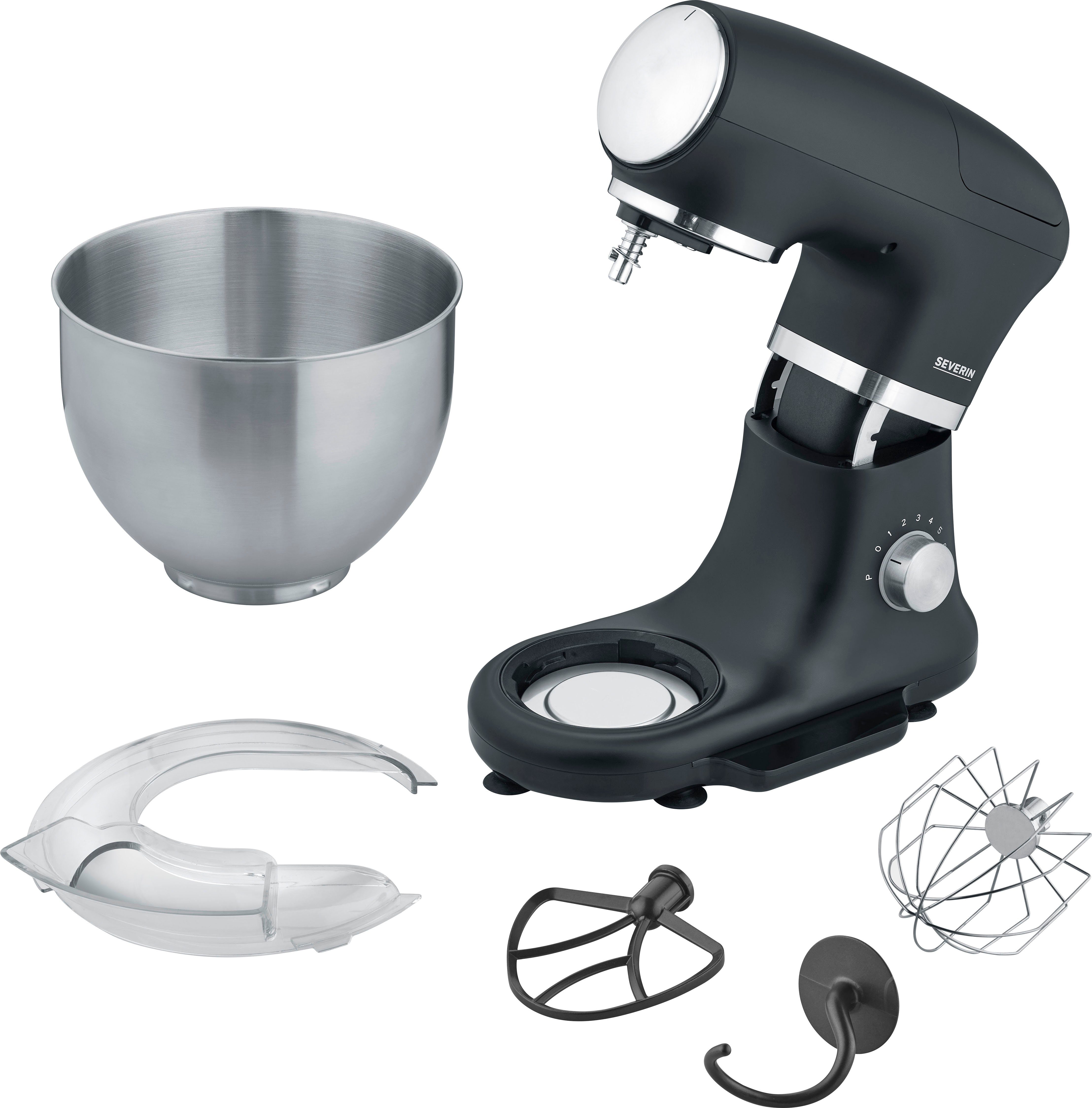 Severin Küchenmaschine KM 3898 mit integrierter Waage, 1000 W, 5,5 l Schüssel