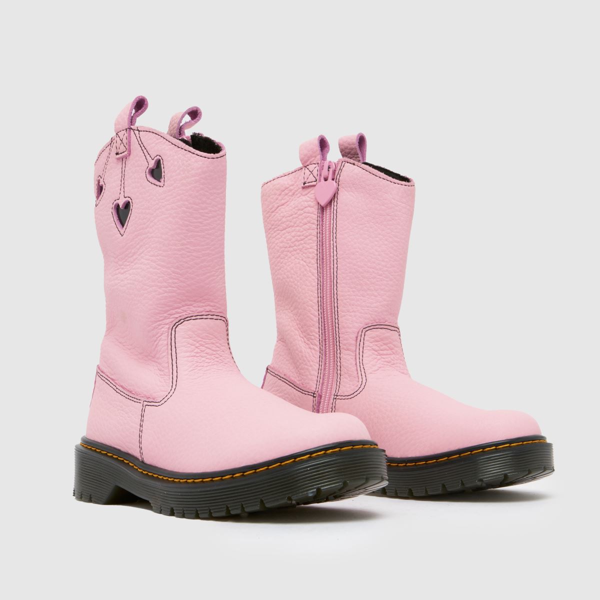 Dr Martens ljusrosa Bex Heart pull-on flickor junior stövlar