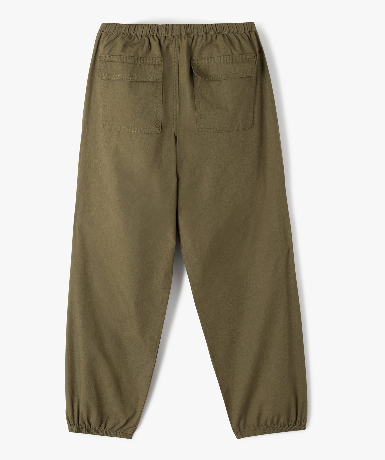 Pantalon parachute fille coupe large resserré aux chevilles kaki | GEMO