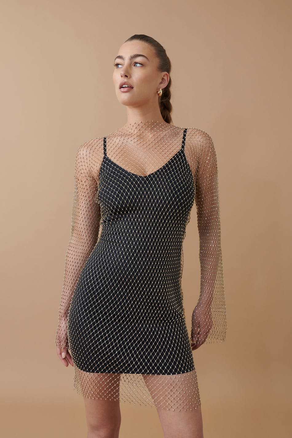 Rhinestone net dress