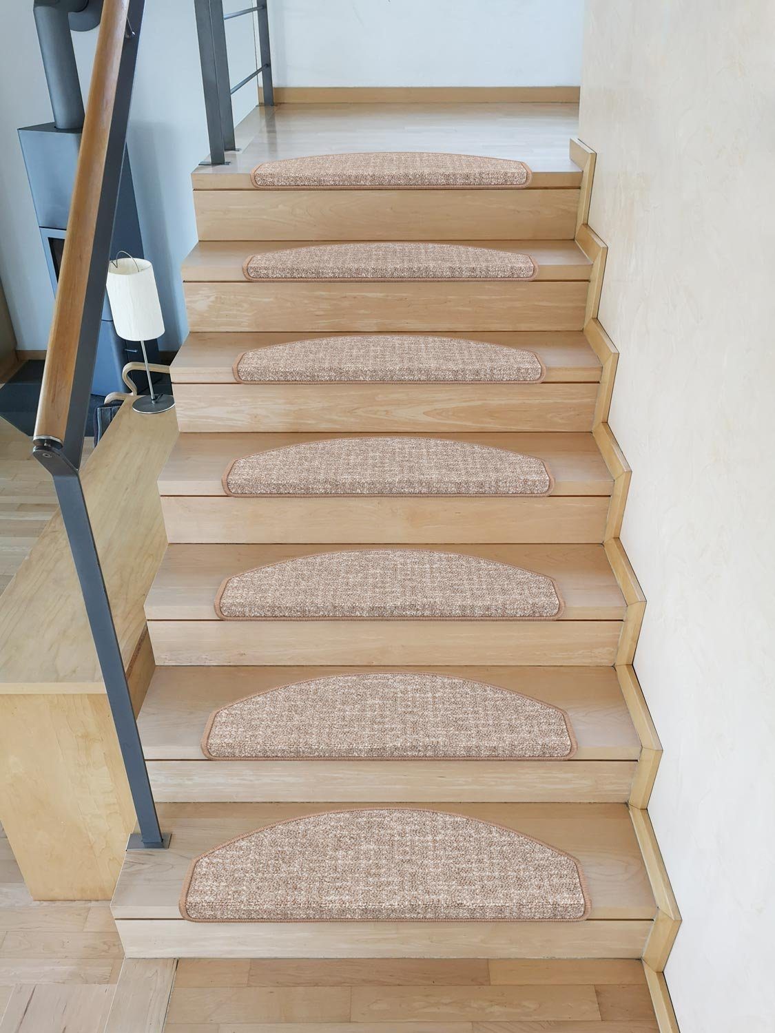 Stufenmatte Stufenmatten Sonate Halbrund Einzeln und SparSet's, Metzker®, halbrund, Höhe: 7 mm, 15 Stück im Set - Beige