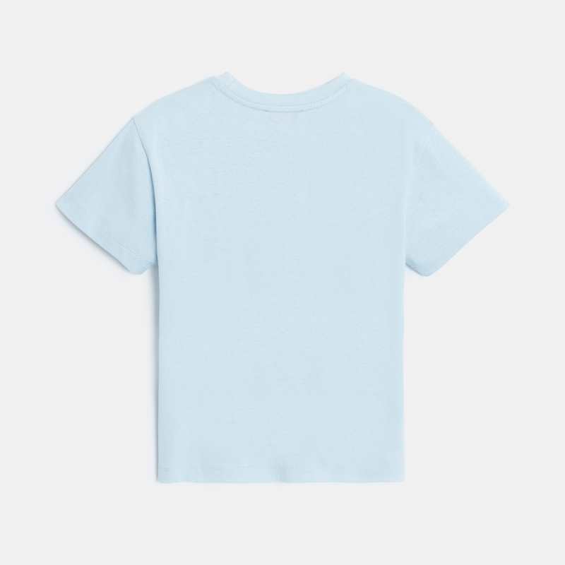 T-shirt enfant bleu en coton recyclé mixte Catimini