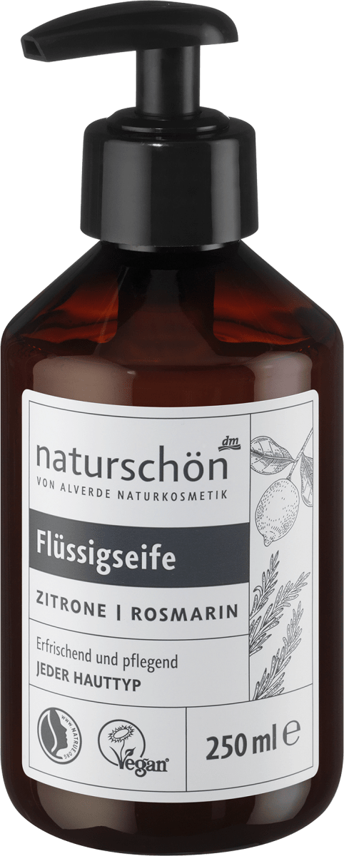 naturschön Flüssigseife Zitrone Rosmarin, 250 ml