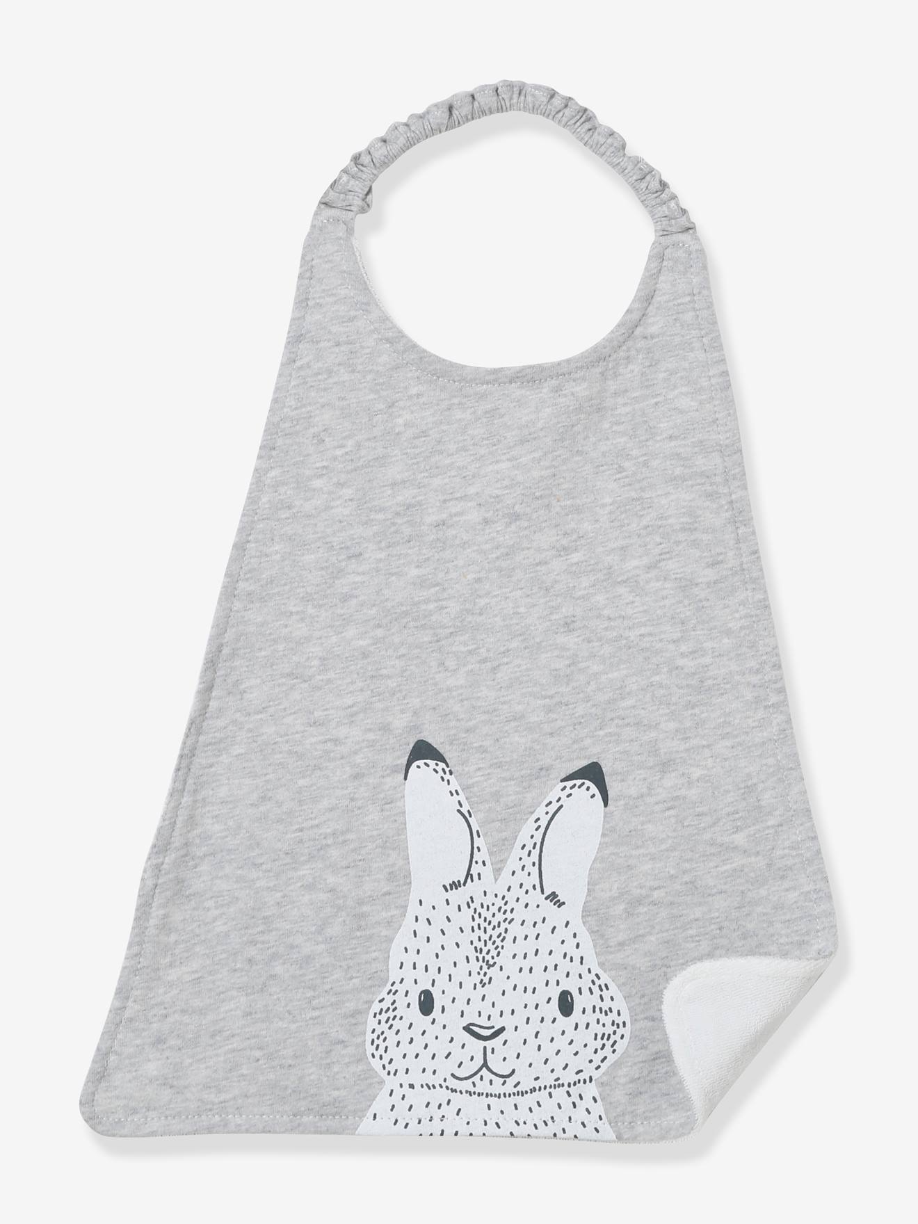 Grand bavoir enfant beige ourson