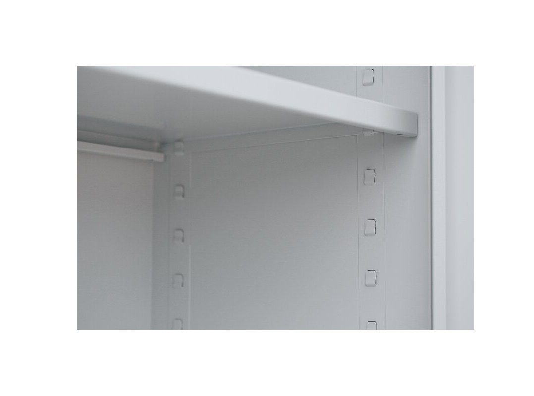 Steelboxx Aktenregal Aktenregal, 2 OH, 750 x 800 x 383 mm, lichtgrau, 1-tlg., Komplett verschweißt (keine Montage erforderlich) Fachböden variabel einsetzbar