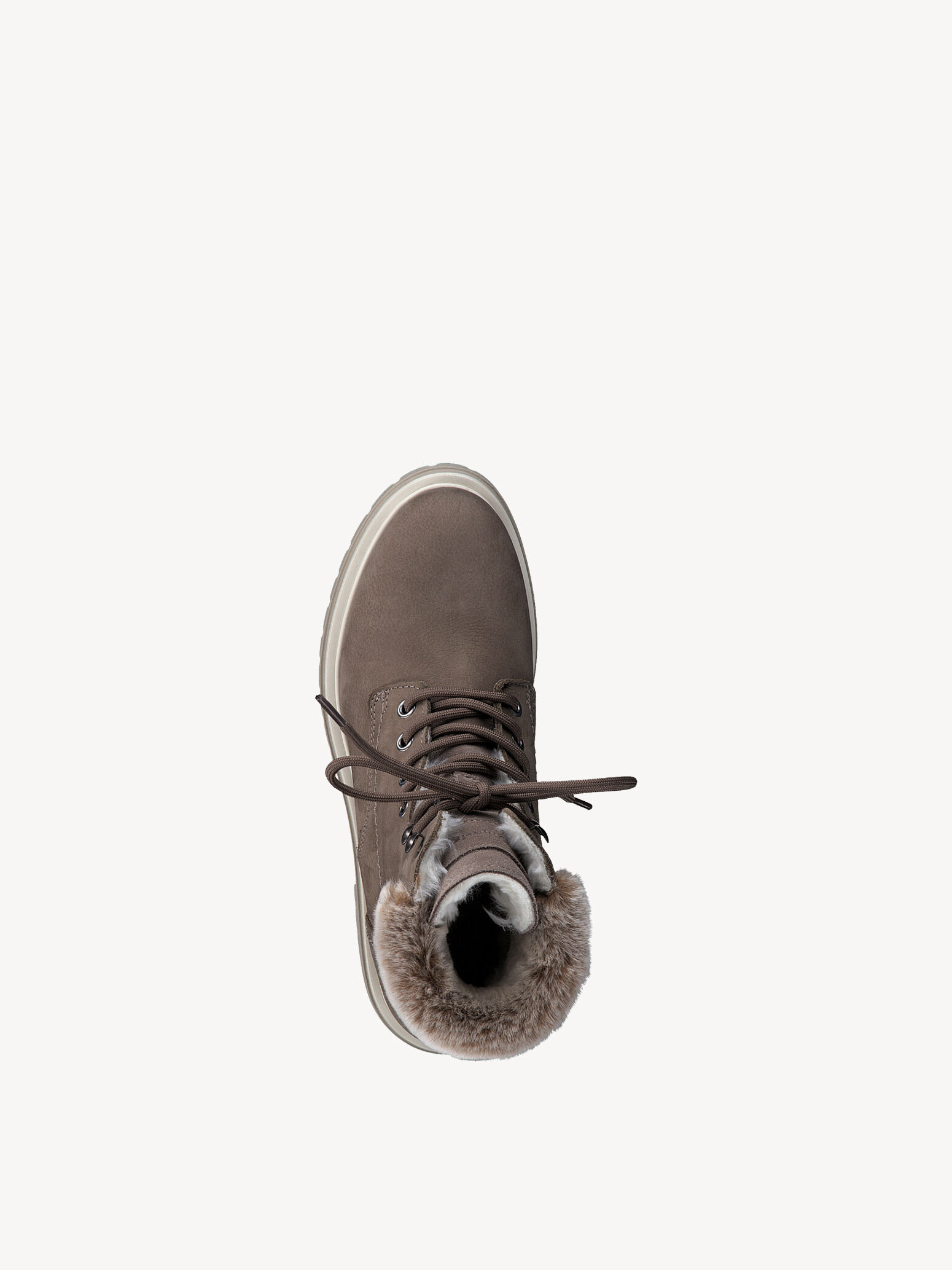 Bottine en cuir - beige doublure chaude