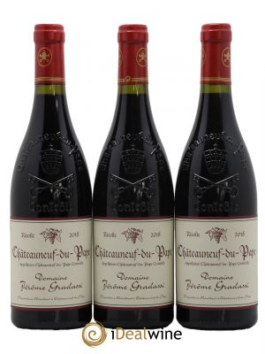 Châteauneuf-du-Pape Jérôme Gradassi  2018 - Lot de 3 Bouteilles