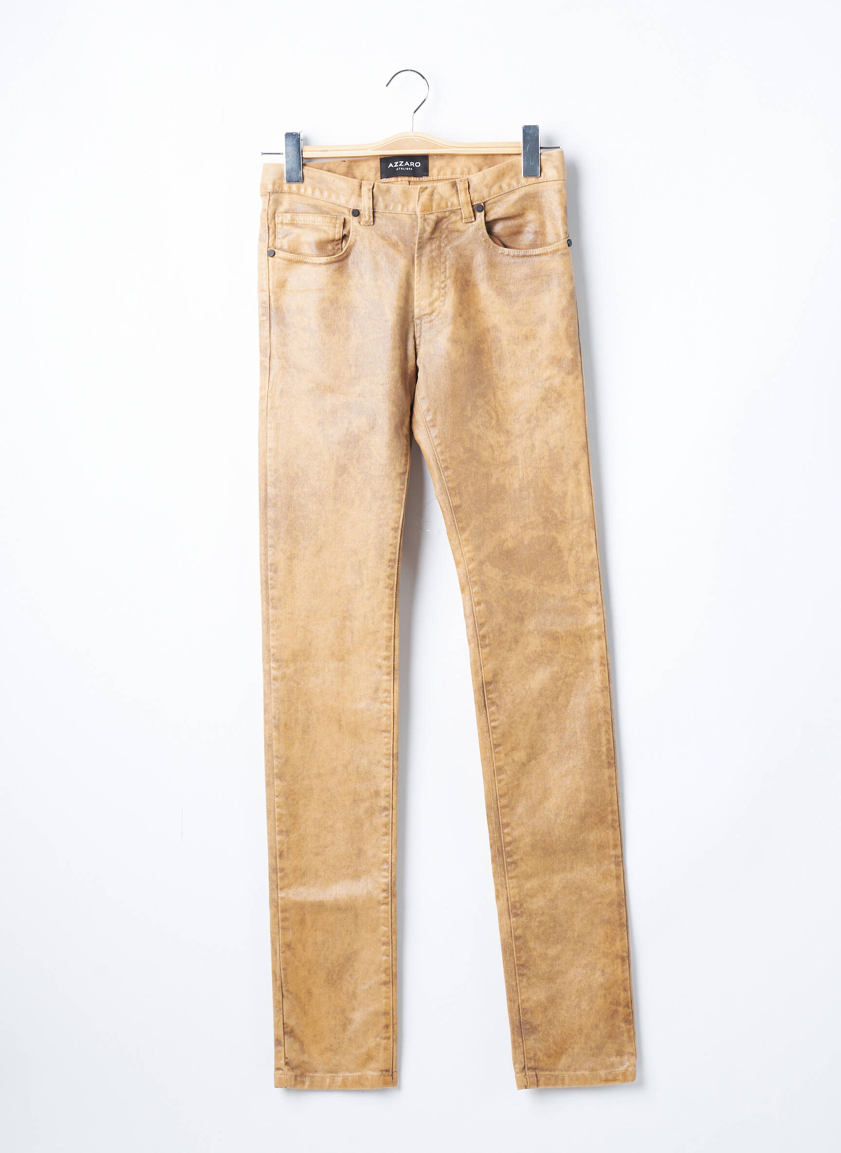 Azzaro Jeans Coupe Slim Femme couleur beige